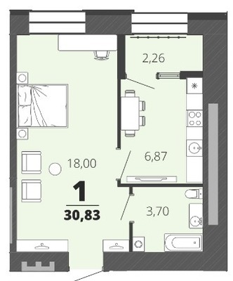 Купить 1-комнатную квартиру