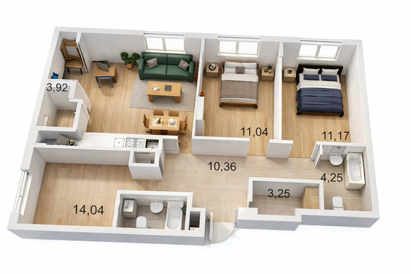 Купить 3-комнатную квартиру